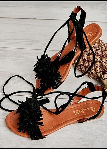 36 Beden kahverengi Renk Yazlık sandalet