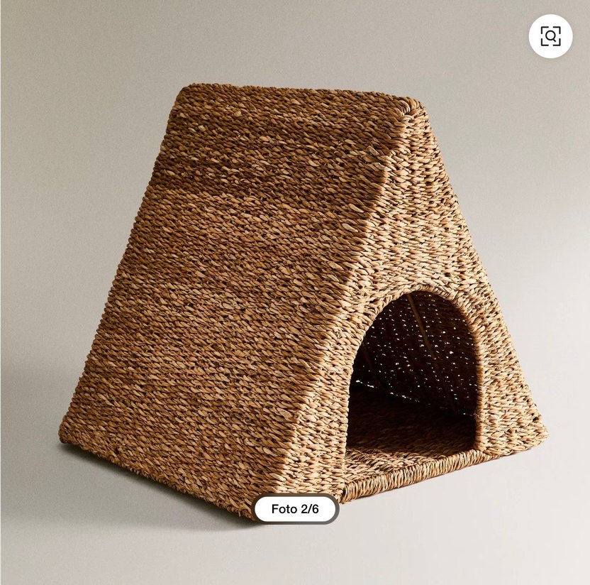 Kahverengi Üçgen Kedi -Köpek Evi Zara Home - Görsel 3