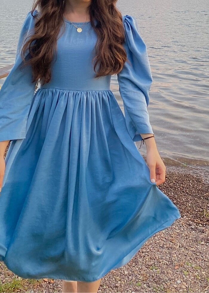 Mavi ipek saten - Görsel 2