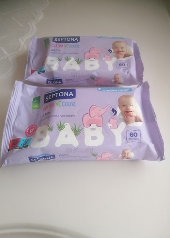 Septona Bebek Islak Mendil 60'lı 2 Paket - Görsel 2