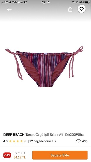 s Beden trendyol bikini takımı