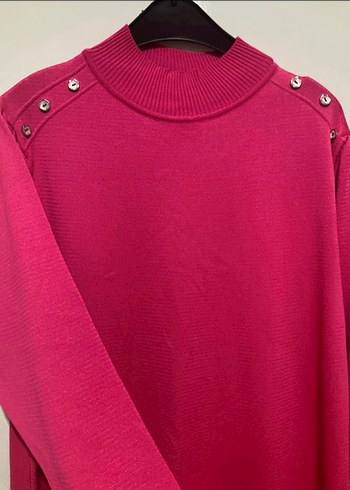 Zara Pembe Düğmeli Kadın Triko Tunik