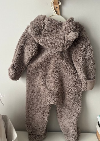 Kahverengi Tüylü Bebek Tulumu - Görsel 4