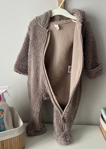 Kahverengi Tüylü Bebek Tulumu - Görsel 7