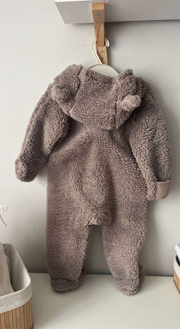 Kahverengi Tüylü Bebek Tulumu - Görsel 4