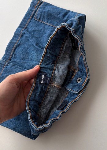 Düğmeli Lacivert Kız Kot Etek 3 yaş - Görsel 5