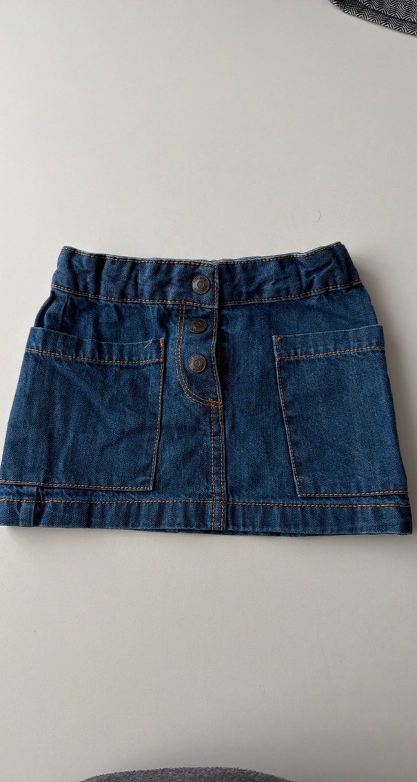 Düğmeli Lacivert Kız Kot Etek 3 yaş - Görsel 2