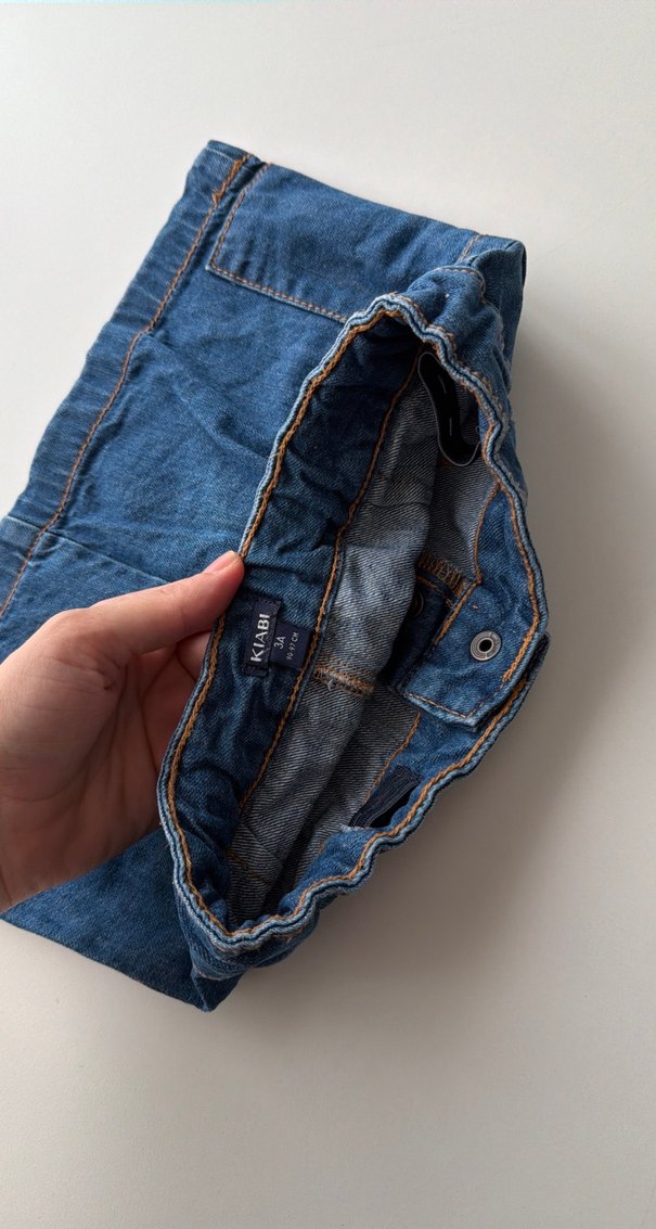 Düğmeli Lacivert Kız Kot Etek 3 yaş - Görsel 5