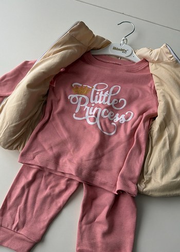 Pembe Nakışlı Uzun Kollu Bebek Takımı - Görsel 4