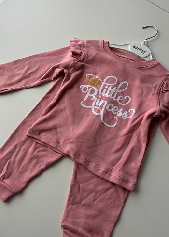 Pembe Nakışlı Uzun Kollu Bebek Takımı - Görsel 8