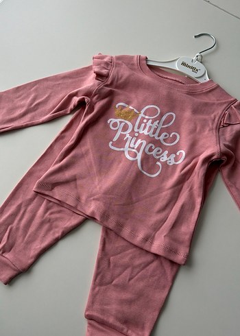 Pembe Nakışlı Uzun Kollu Bebek Takımı - Görsel 7