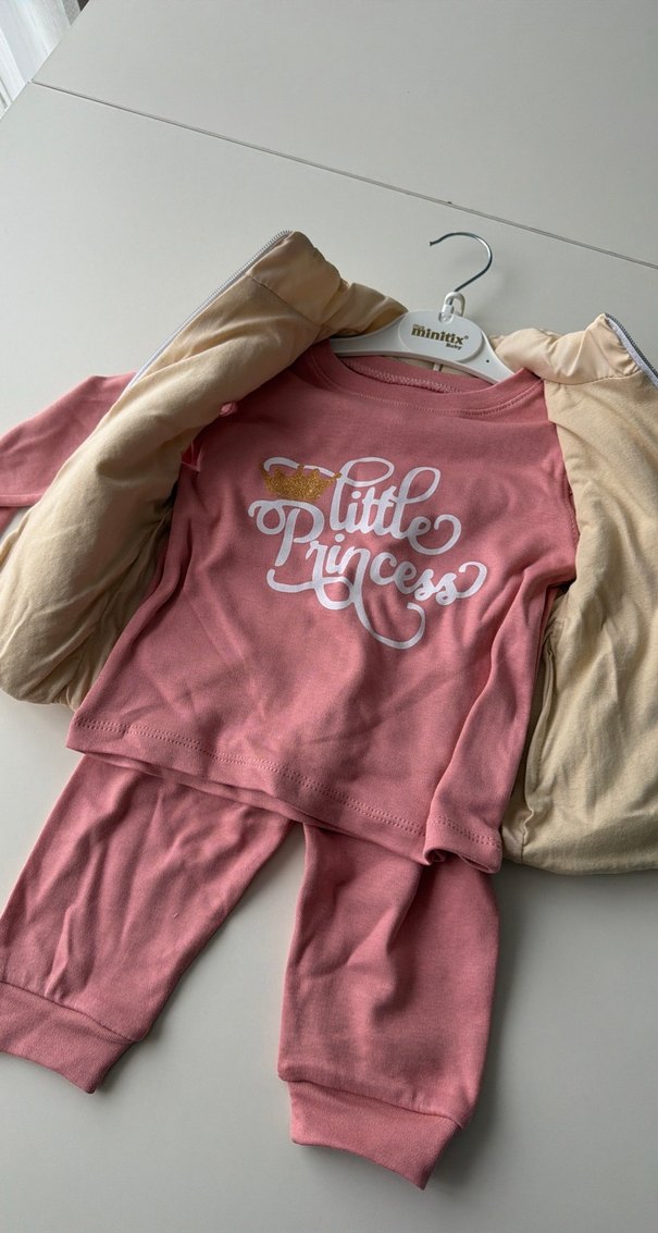 Pembe Nakışlı Uzun Kollu Bebek Takımı - Görsel 4