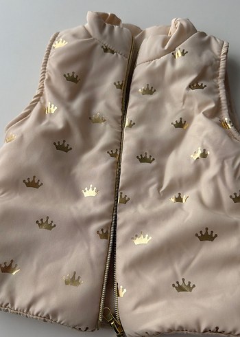 Kız Çocuk Bej Kürklü Nakışlı Yelek - Görsel 7