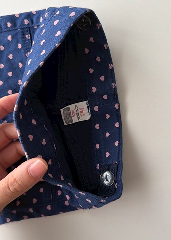 Kız Çocuk Renkli Baskılı Denim Tayt 6-9 - Görsel 4