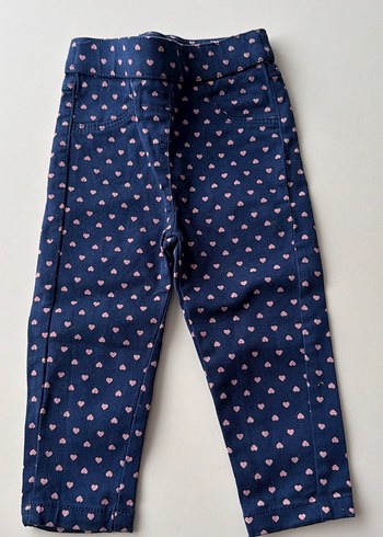 Kız Çocuk Renkli Baskılı Denim Tayt 6-9 - Görsel 2