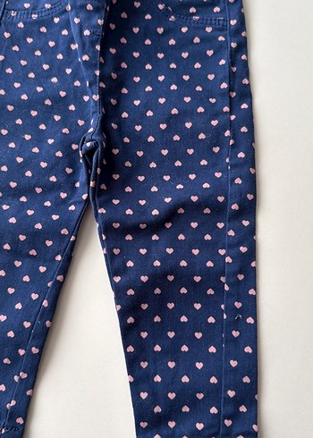 Kız Çocuk Renkli Baskılı Denim Tayt 6-9 - Görsel 3