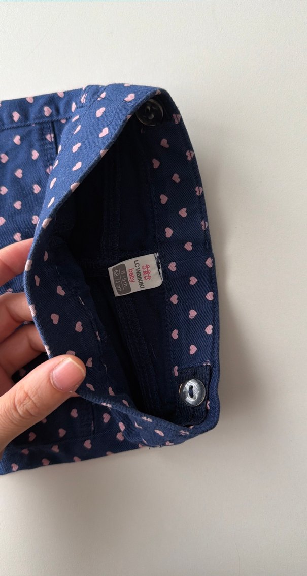 Kız Çocuk Renkli Baskılı Denim Tayt 6-9 - Görsel 4