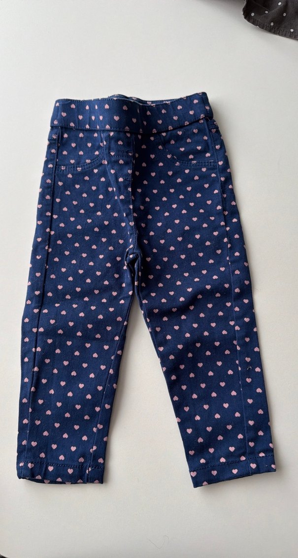 Kız Çocuk Renkli Baskılı Denim Tayt 6-9 - Görsel 2