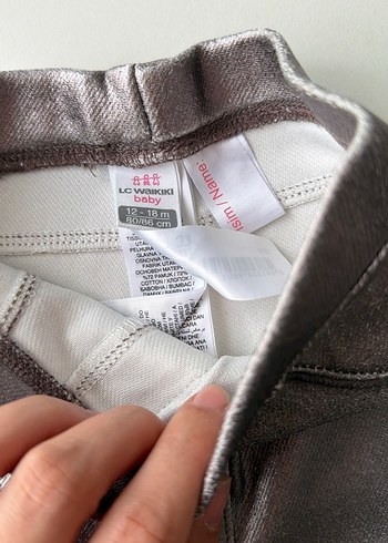 Kız Çocuk Gri Denim Tayt - Görsel 4