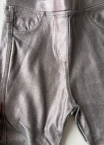 Kız Çocuk Gri Denim Tayt - Görsel 3