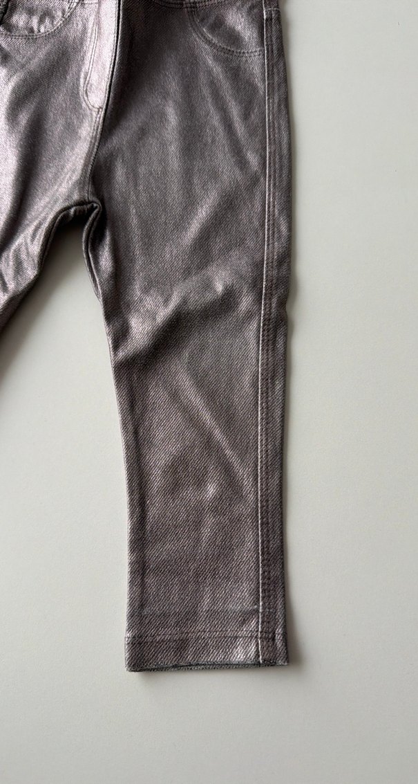 Kız Çocuk Gri Denim Tayt - Görsel 2