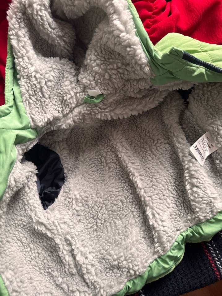 Düğmeli Yeşil Erkek Çocuk Mont - Görsel 2