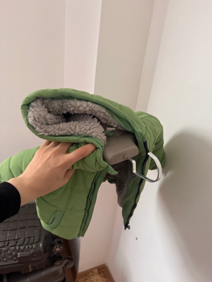 Düğmeli Yeşil Erkek Çocuk Mont - Görsel 4