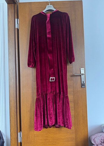 Kadife uzun elbise - Görsel 2