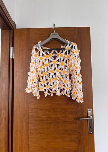 El yapımı papatya bluz - Görsel 2