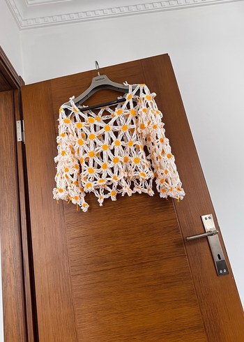 El yapımı papatya bluz - Görsel 3