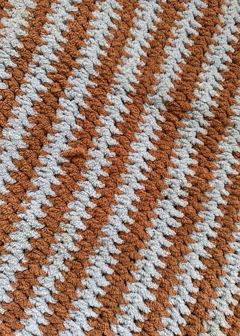 Kahverengi ve Mavi bebek battaniyesi - Görsel 2