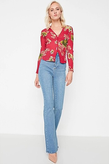 Trendyolmilla Yüksek bel flare jeans