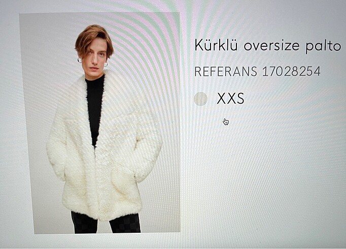 xs Beden Mango beyaz kürk