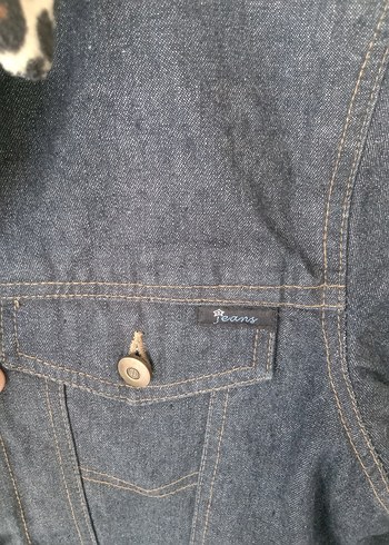 Leopar Yakalı Kadın Kot Ceket - Görsel 6