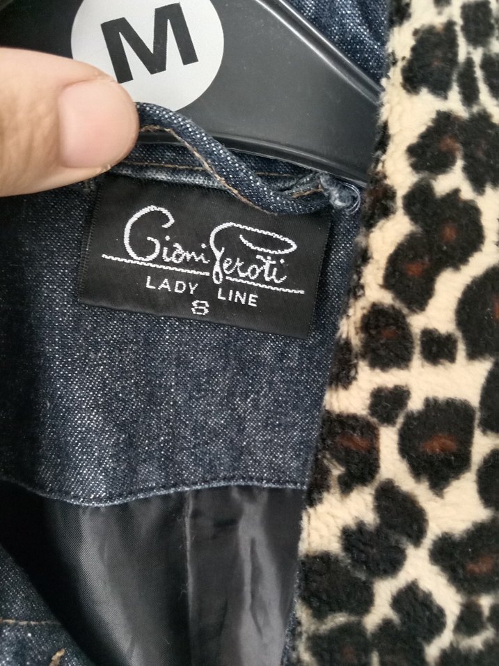 Leopar Yaka Detaylı Kadın Kot Ceket - Görsel 2