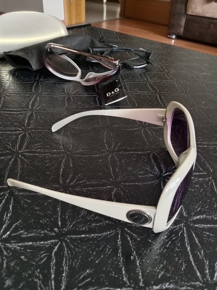 Beyaz Retro Kadın Güneş Gözlüğü - Görsel 2