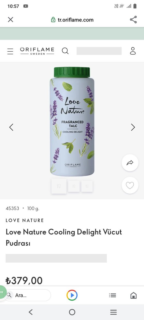 Oriflame Love Nature Ferahlatıcı Vücut Pudrası - Görsel 3
