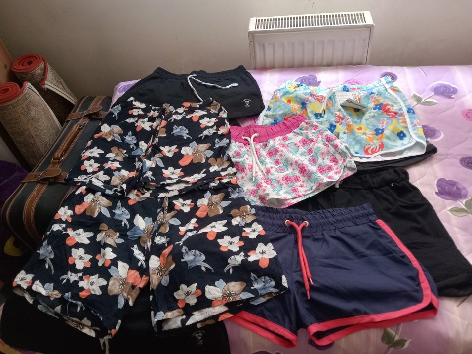 Siyah Pamuklu Mini Spor Şort - Görsel 4