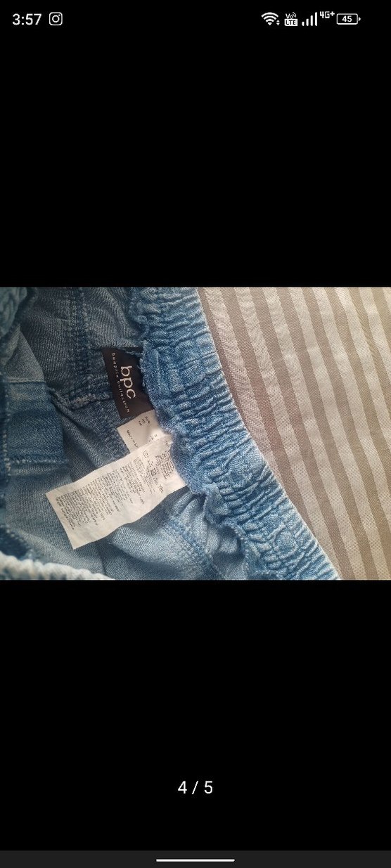 Mavi Loose Denim Şort - Görsel 4