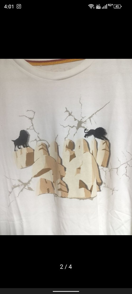 GS Store Beyaz Baskılı Pamuklu Erkek Tişört - Görsel 2