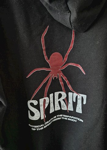 Spırıt baskılı kapüşonlu sweatshirt - Görsel 5