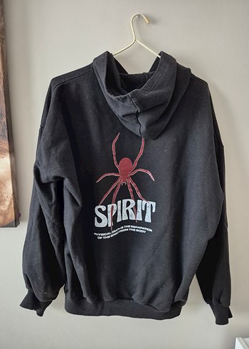 Spırıt baskılı kapüşonlu sweatshirt - Görsel 4