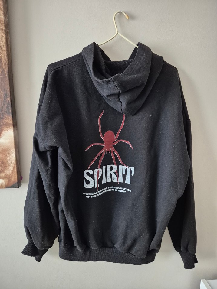 Spırıt baskılı kapüşonlu sweatshirt - Görsel 4