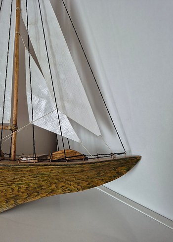 El Yapımı Handmade Ahşap Yelkenli Gemi - Görsel 7