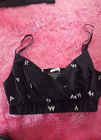MİRA MİA SİYAH CROP 