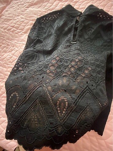 xs Beden siyah Renk Guess Orijinal Dantel Crop