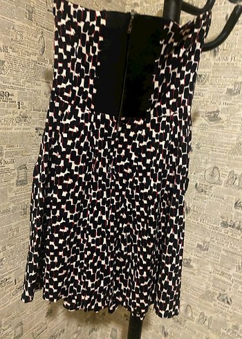 Mango Straplez Mini Desenli Elbise - Görsel 6