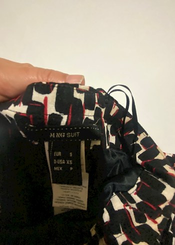 Mango Straplez Mini Desenli Elbise - Görsel 4