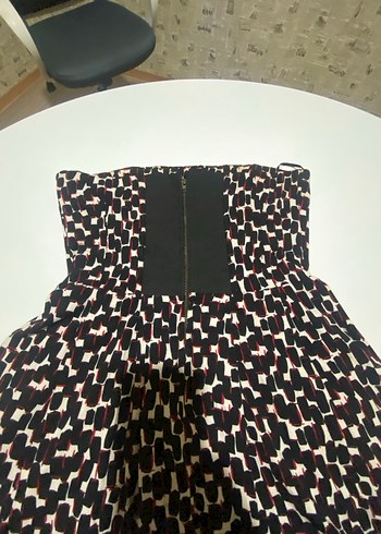 Mango Straplez Mini Desenli Elbise - Görsel 3