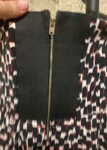 Mango Straplez Mini Desenli Elbise - Görsel 11